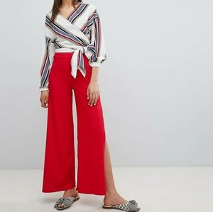 New Look deep side slit pants